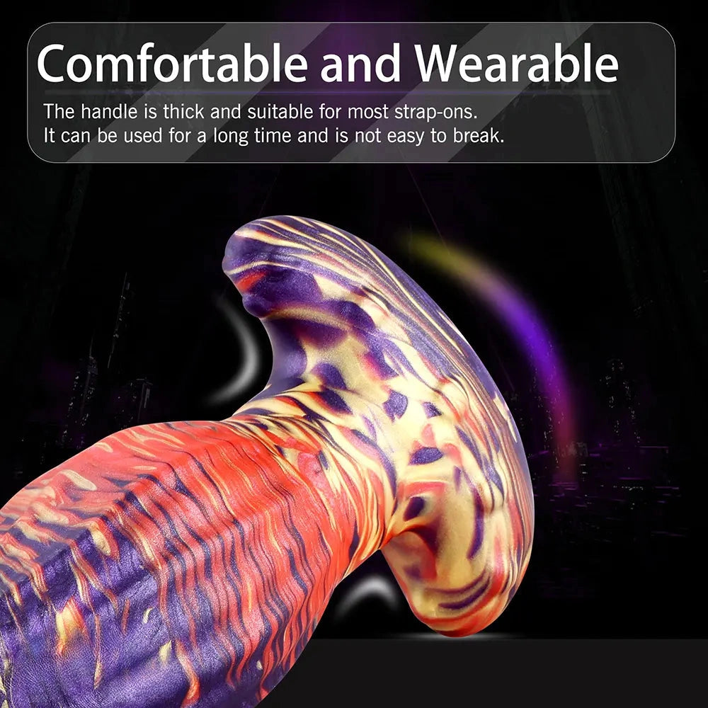 4.62in 5.7in 6.9in 7.67in 9.05in Wearable Silicone Soft Texture Surface Dildo