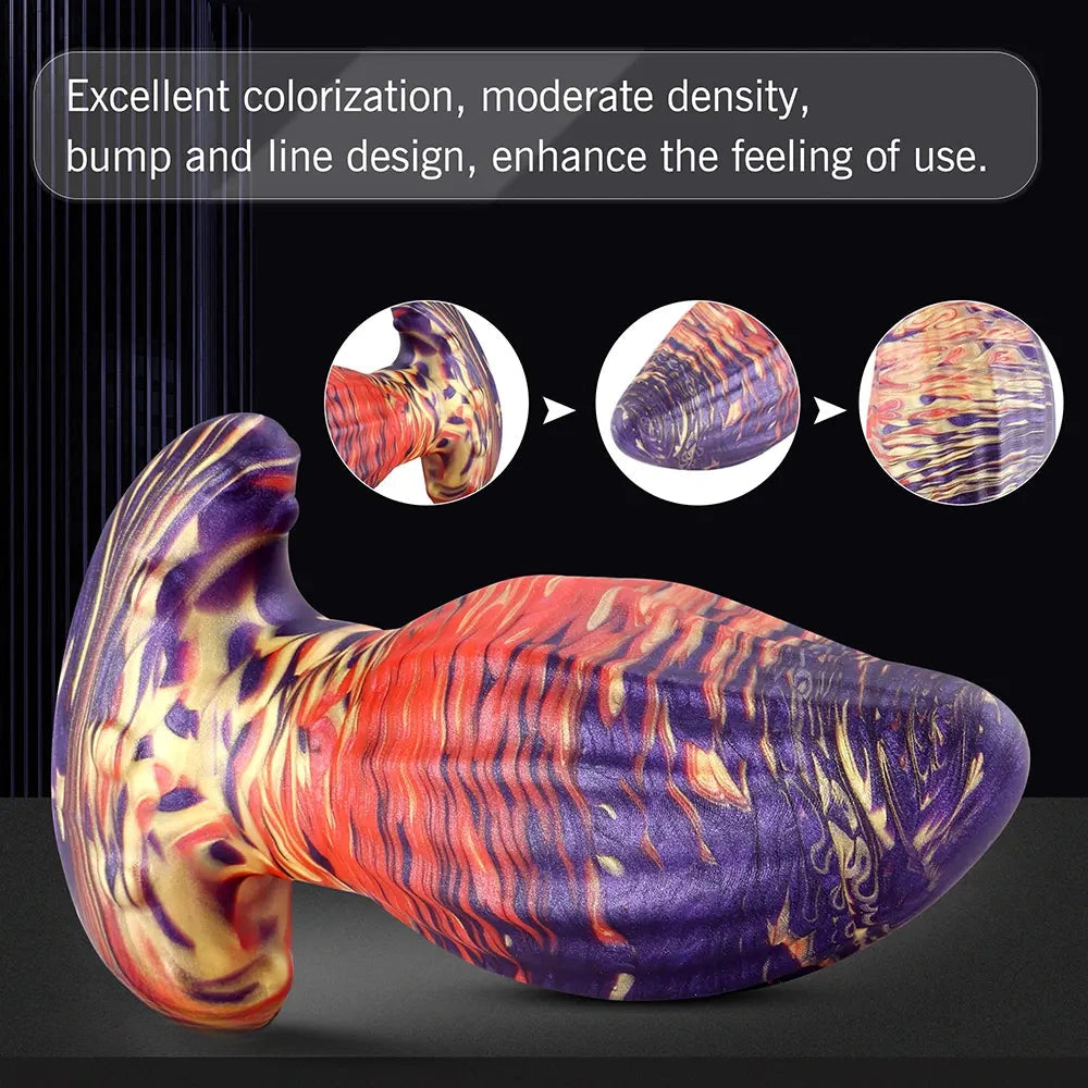 4.62in 5.7in 6.9in 7.67in 9.05in Wearable Silicone Soft Texture Surface Dildo