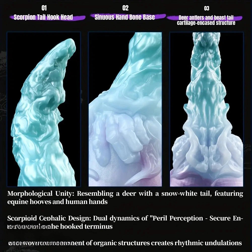4.64in 5.23in Anal Plug Pedant Dildo Key Chain Animal Deer Silicone Sex Toy
