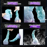 4.64in 5.82in 7in 9.44in Fantasy Series Curved Monster Creature Dildo
