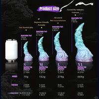 4.64in 5.82in 7in 9.44in Fantasy Series Curved Monster Creature Dildo