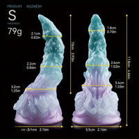 4.64in 5.82in 7in 9.44in Fantasy Series Curved Monster Creature Dildo