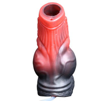 4.64in Water Spraying Squirting Monster Knot Dildo Sleeve Stretchy Penis Ring