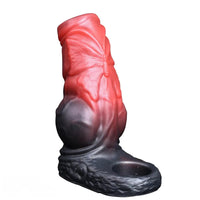 4.64in Water Spraying Squirting Monster Knot Dildo Sleeve Stretchy Penis Ring