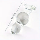 4.65in 4.92in 5.9in 6.89in Transparent Clear Small Beads Glass Dildo