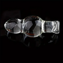 4.65in 4.92in 5.9in 6.89in Transparent Clear Small Beads Glass Dildo
