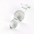 4.65in 4.92in 5.9in 6.89in Transparent Clear Small Beads Glass Dildo