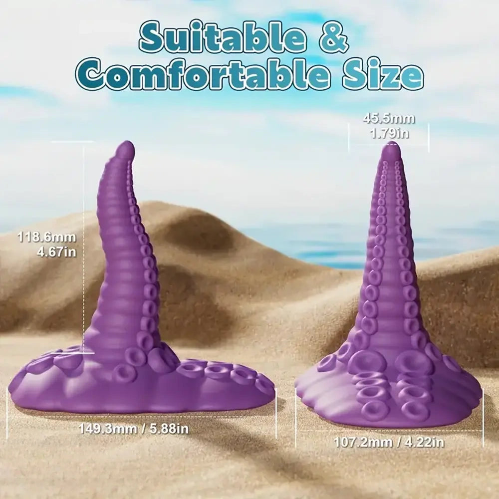 4.67in Fantasy Tentacle Dildo Vibrator With 10 Modes For G Spot Vagina