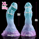 4.68in 5.9in 7.16in 8.26in Fantasy Spiked Monster Silicone Dildo With Key Chain