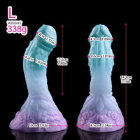 4.68in 5.9in 7.16in 8.26in Fantasy Spiked Monster Silicone Dildo With Key Chain
