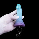 4.68in 5.9in 7.16in 8.26in Fantasy Spiked Monster Silicone Dildo With Key Chain