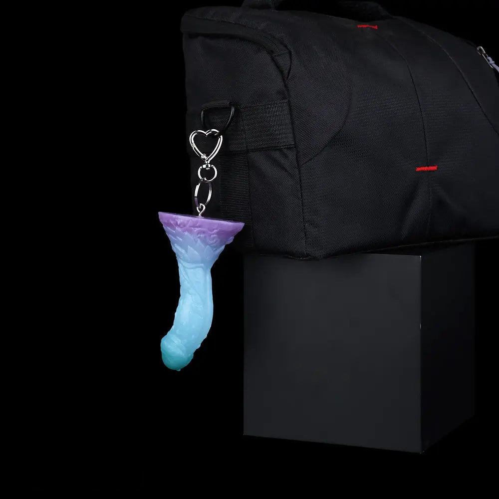 4.68in 5.9in 7.16in 8.26in Fantasy Spiked Monster Silicone Dildo With Key Chain