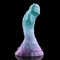 4.68in 5.9in 7.16in 8.26in Fantasy Spiked Monster Silicone Dildo With Key Chain