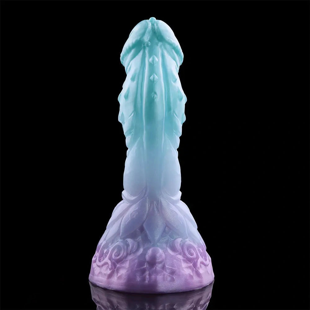 4.68in 5.9in 7.16in 8.26in Fantasy Spiked Monster Silicone Dildo With Key Chain