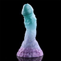 4.68in 5.9in 7.16in 8.26in Fantasy Spiked Monster Silicone Dildo With Key Chain