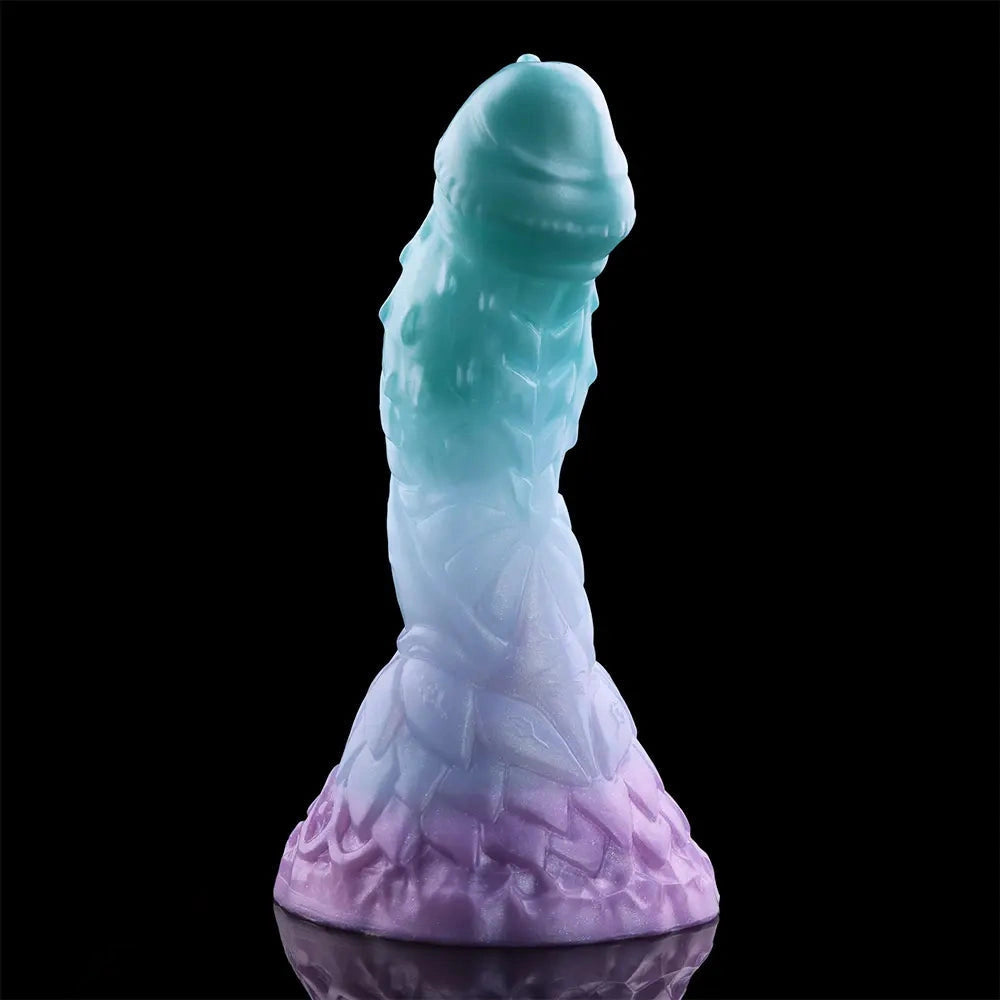 4.68in 5.9in 7.16in 8.26in Fantasy Spiked Monster Silicone Dildo With Key Chain