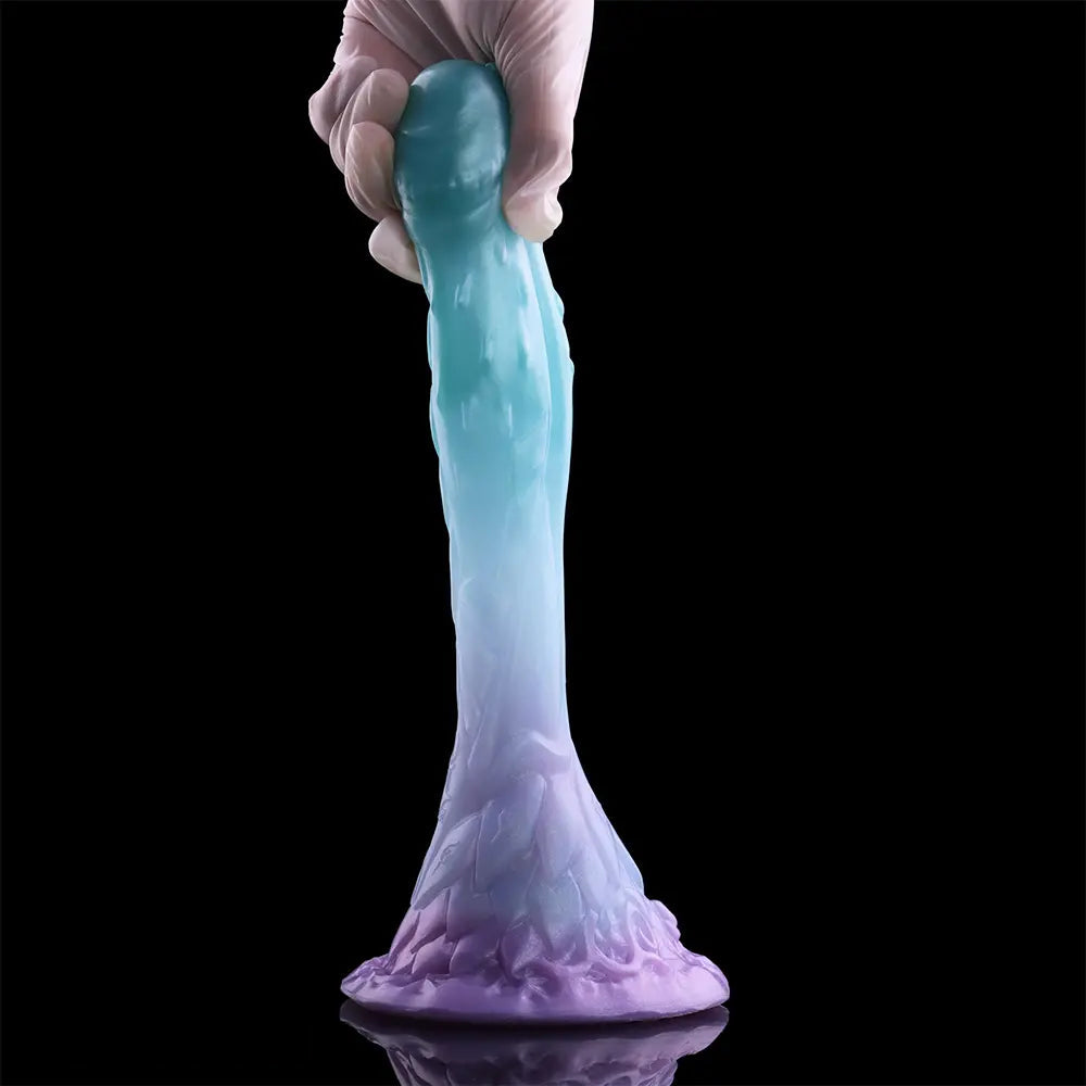 4.68in 5.9in 7.16in 8.26in Fantasy Spiked Monster Silicone Dildo With Key Chain