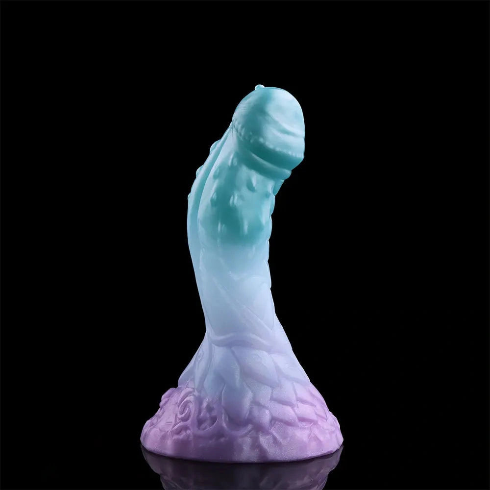 4.68in 5.9in 7.16in 8.26in Fantasy Spiked Monster Silicone Dildo With Key Chain
