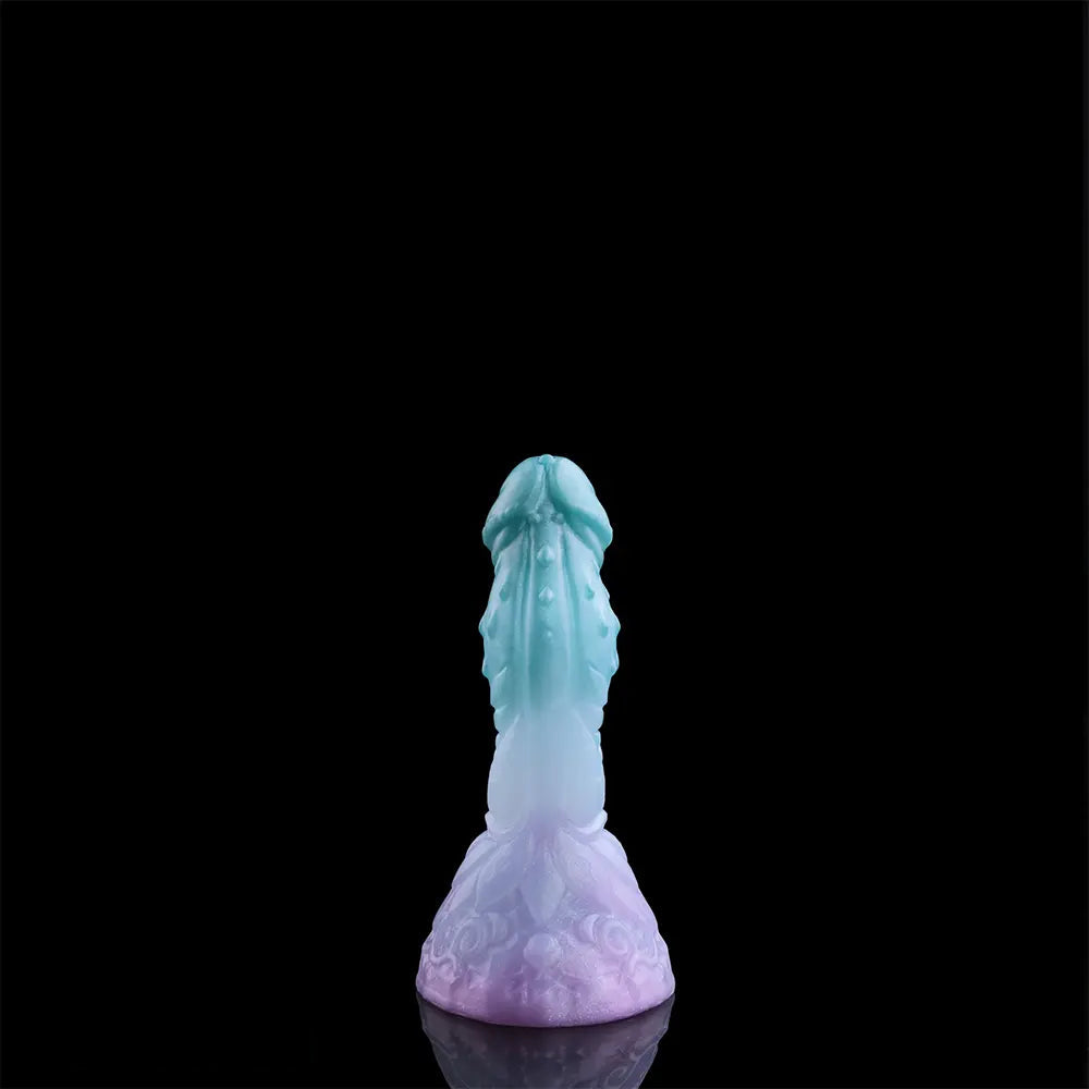 4.68in 5.9in 7.16in 8.26in Fantasy Spiked Monster Silicone Dildo With Key Chain