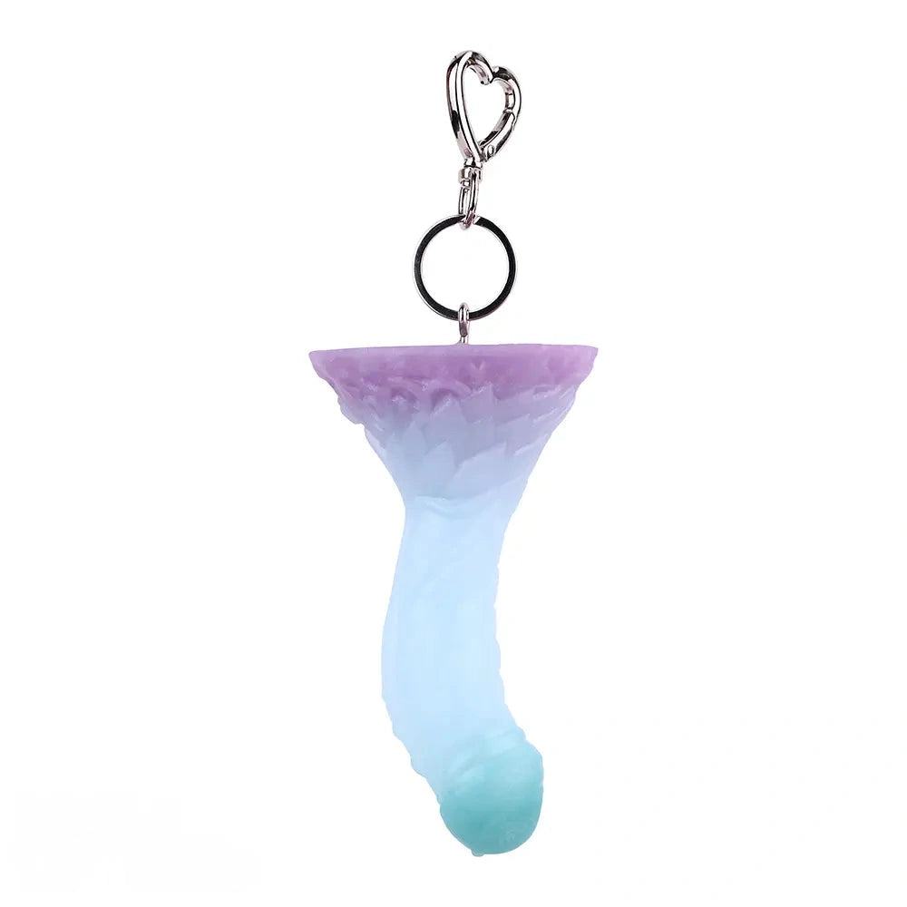 4.68in 5.9in 7.16in 8.26in Fantasy Spiked Monster Silicone Dildo With Key Chain