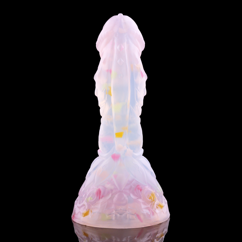 4.68in 5.9in 7.16in 8.26in Fantasy Spiked Silicone Soft Odd Dildo With Key Chain