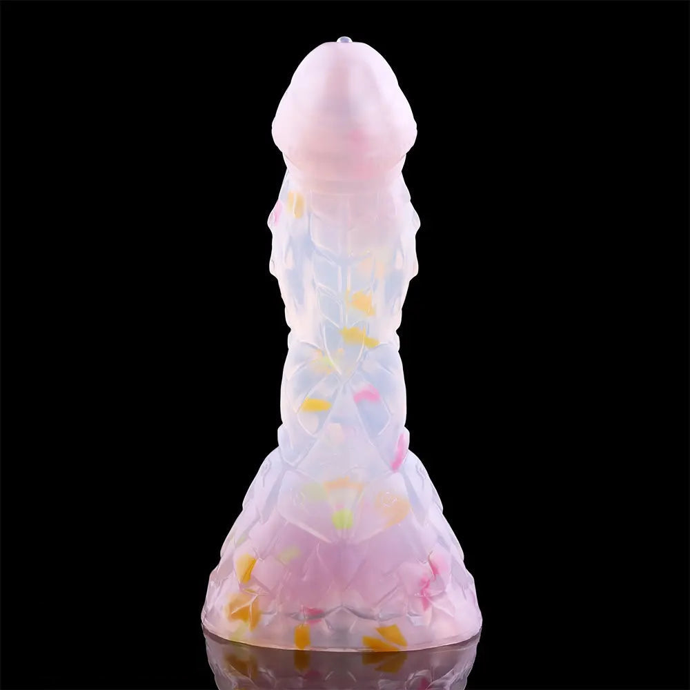 4.68in 5.9in 7.16in 8.26in Fantasy Spiked Silicone Soft Odd Dildo With Key Chain