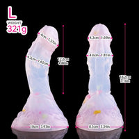 4.68in 5.9in 7.16in 8.26in Fantasy Spiked Silicone Soft Odd Dildo With Key Chain