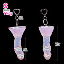 4.68in 5.9in 7.16in 8.26in Fantasy Spiked Silicone Soft Odd Dildo With Key Chain