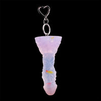 4.68in 5.9in 7.16in 8.26in Fantasy Spiked Silicone Soft Odd Dildo With Key Chain