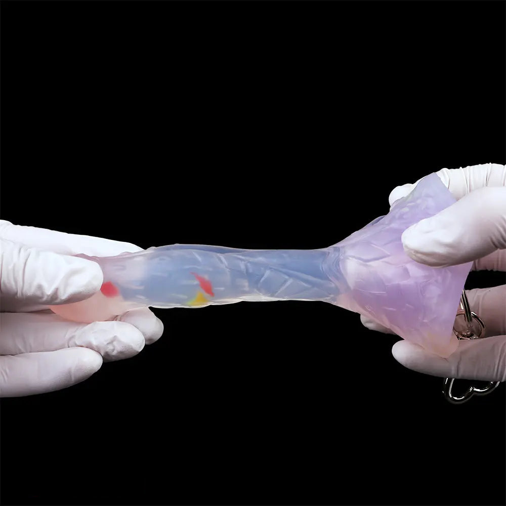 4.68in 5.9in 7.16in 8.26in Fantasy Spiked Silicone Soft Odd Dildo With Key Chain