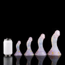 4.68in 5.9in 7.16in 8.26in Fantasy Spiked Silicone Soft Odd Dildo With Key Chain