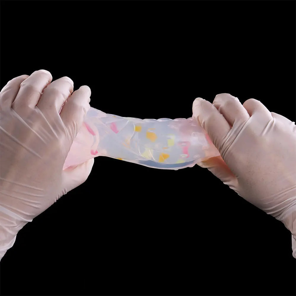 4.68in 5.9in 7.16in 8.26in Fantasy Spiked Silicone Soft Odd Dildo With Key Chain