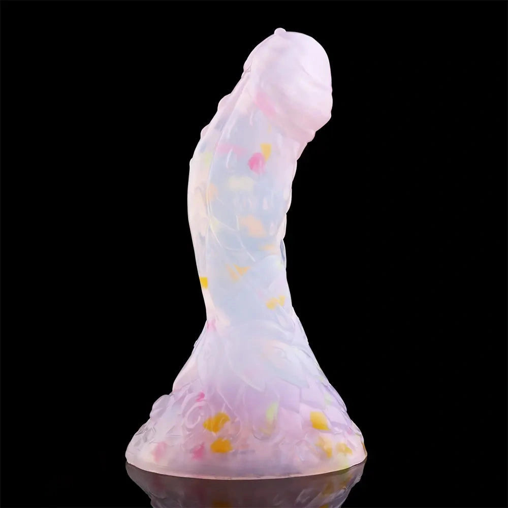 4.68in 5.9in 7.16in 8.26in Fantasy Spiked Silicone Soft Odd Dildo With Key Chain