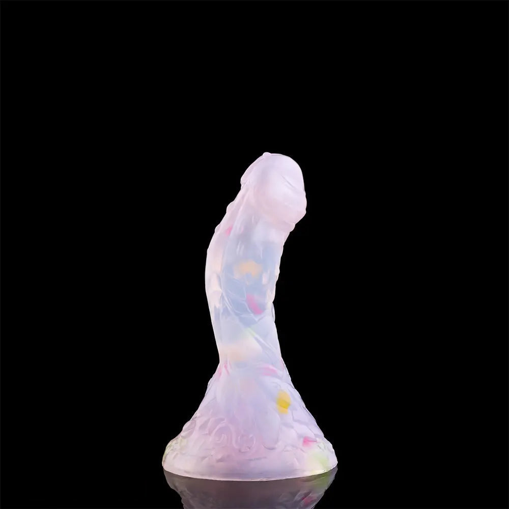 4.68in 5.9in 7.16in 8.26in Fantasy Spiked Silicone Soft Odd Dildo With Key Chain