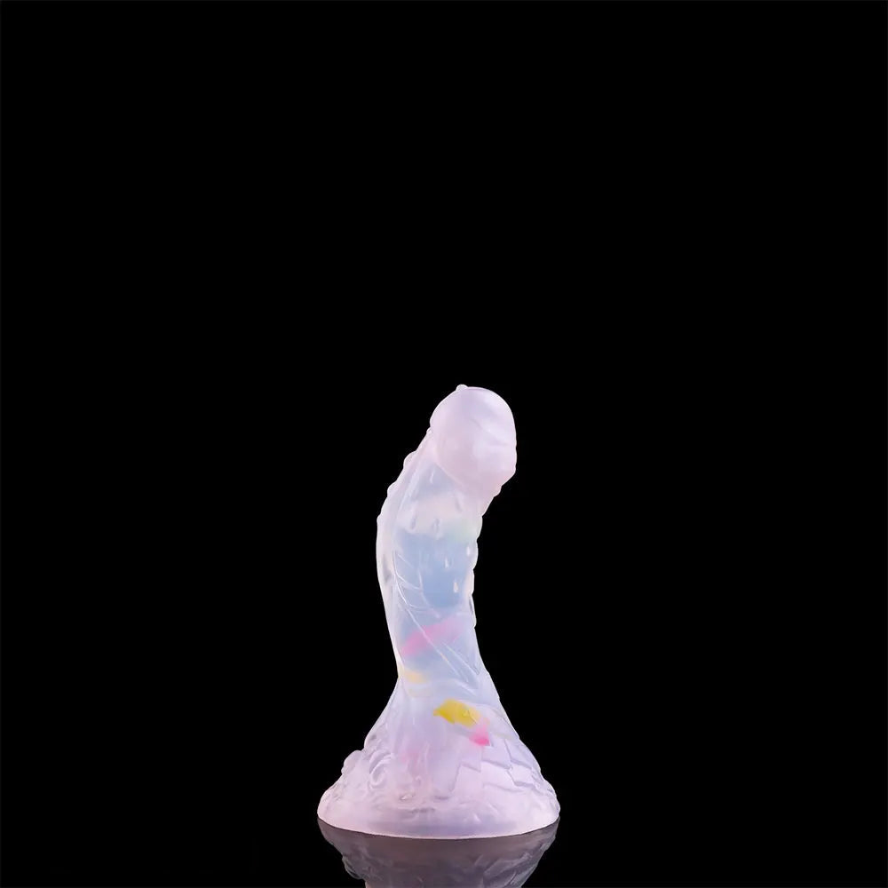 4.68in 5.9in 7.16in 8.26in Fantasy Spiked Silicone Soft Odd Dildo With Key Chain