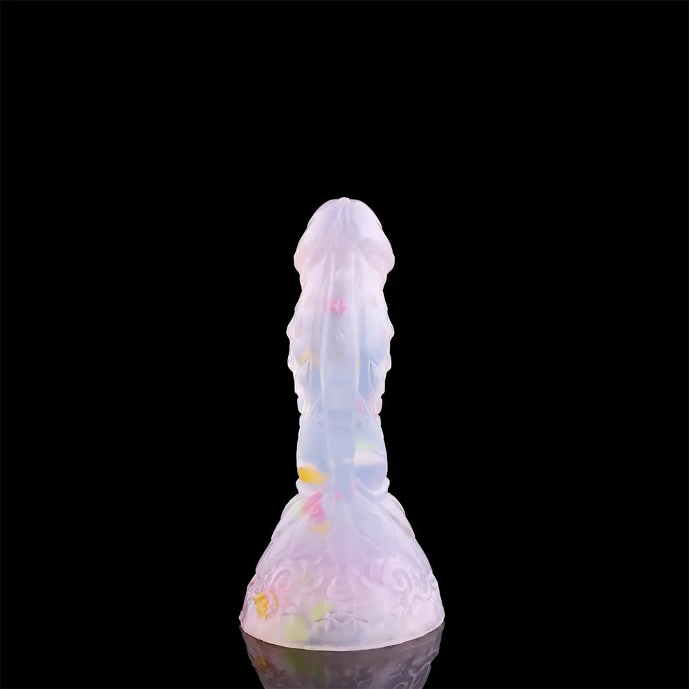 4.68in 5.9in 7.16in 8.26in Fantasy Spiked Silicone Soft Odd Dildo With Key Chain