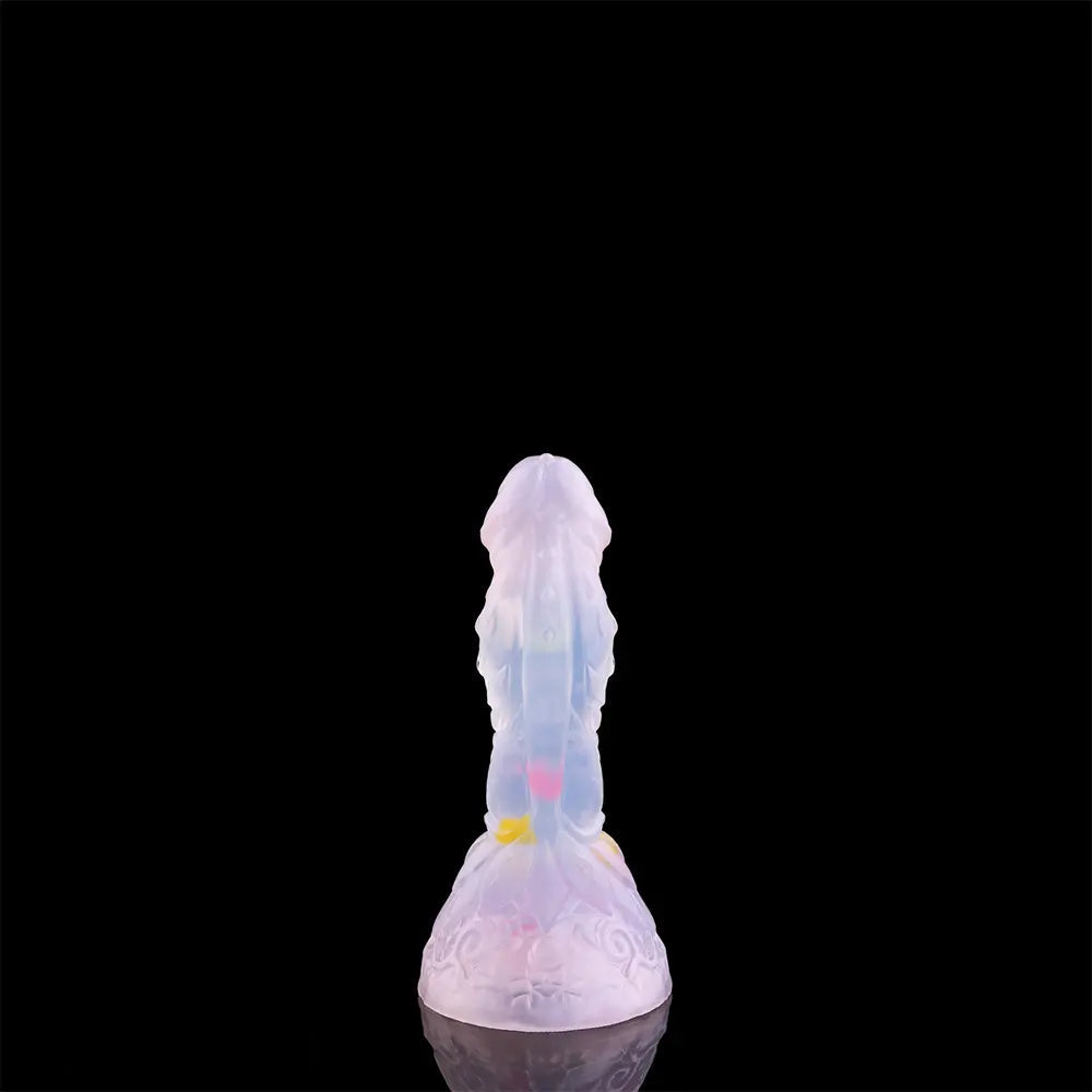 4.68in 5.9in 7.16in 8.26in Fantasy Spiked Silicone Soft Odd Dildo With Key Chain