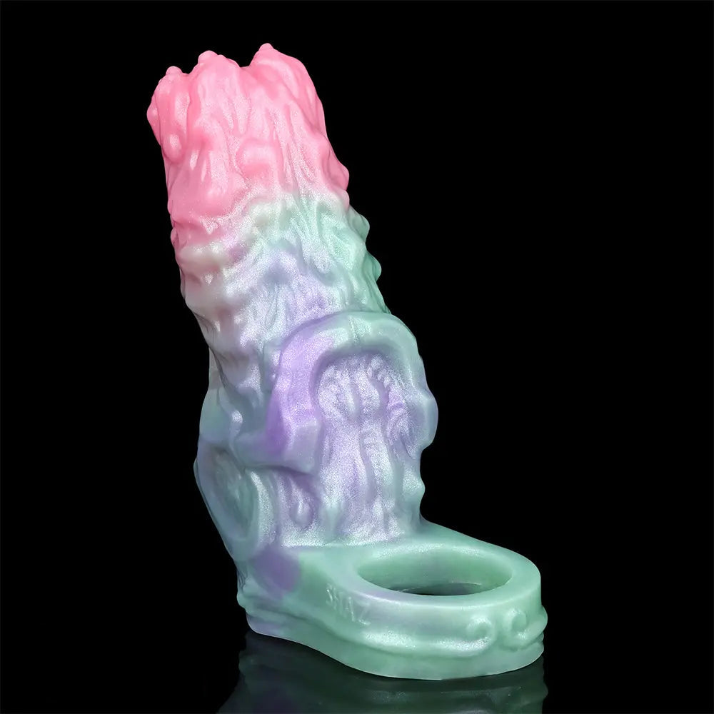 4.68in Crimson Sprout SHAZ-3015 Fantasy Hollow Dildo Sleeve For Extension