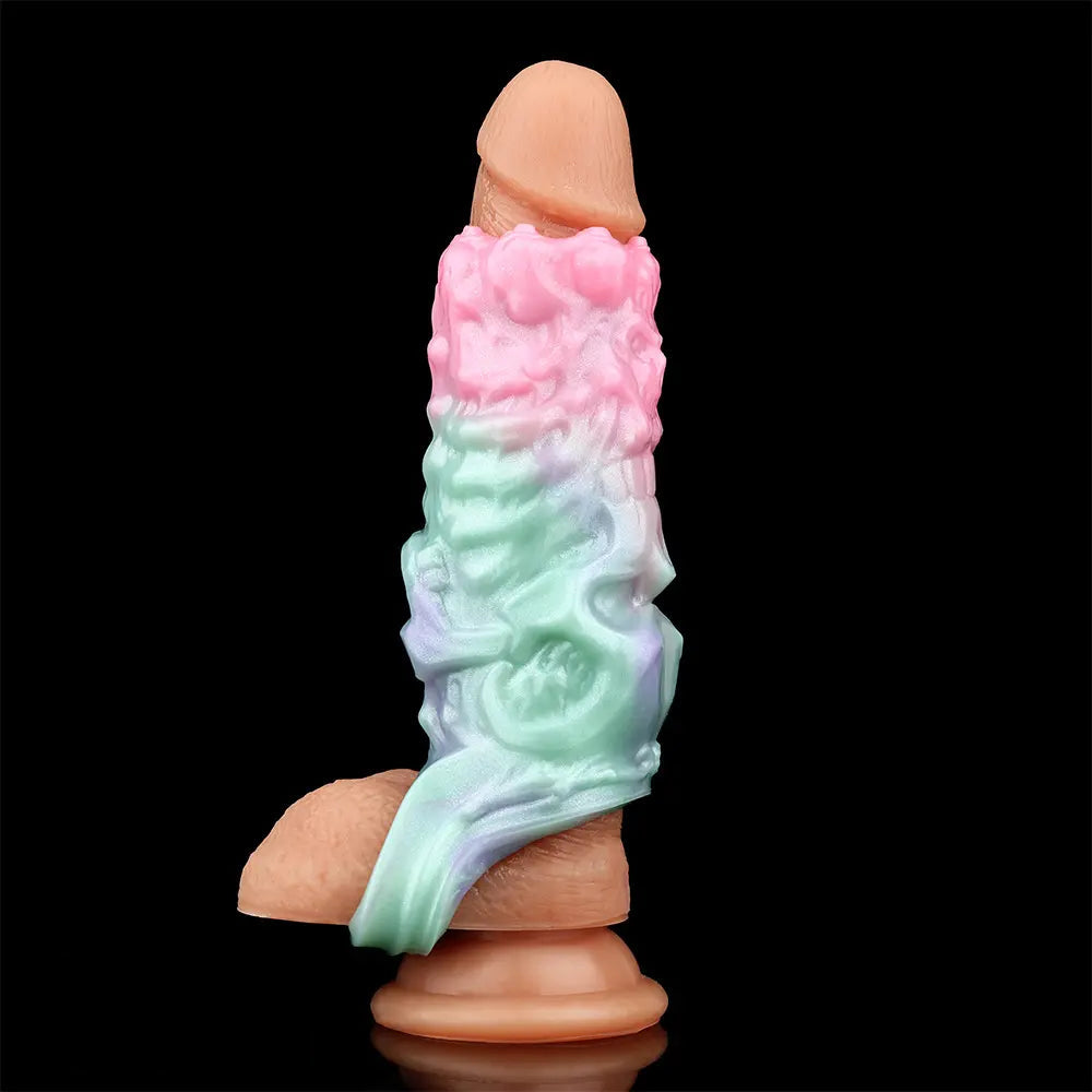 4.68in Crimson Sprout SHAZ-3015 Fantasy Hollow Dildo Sleeve For Extension