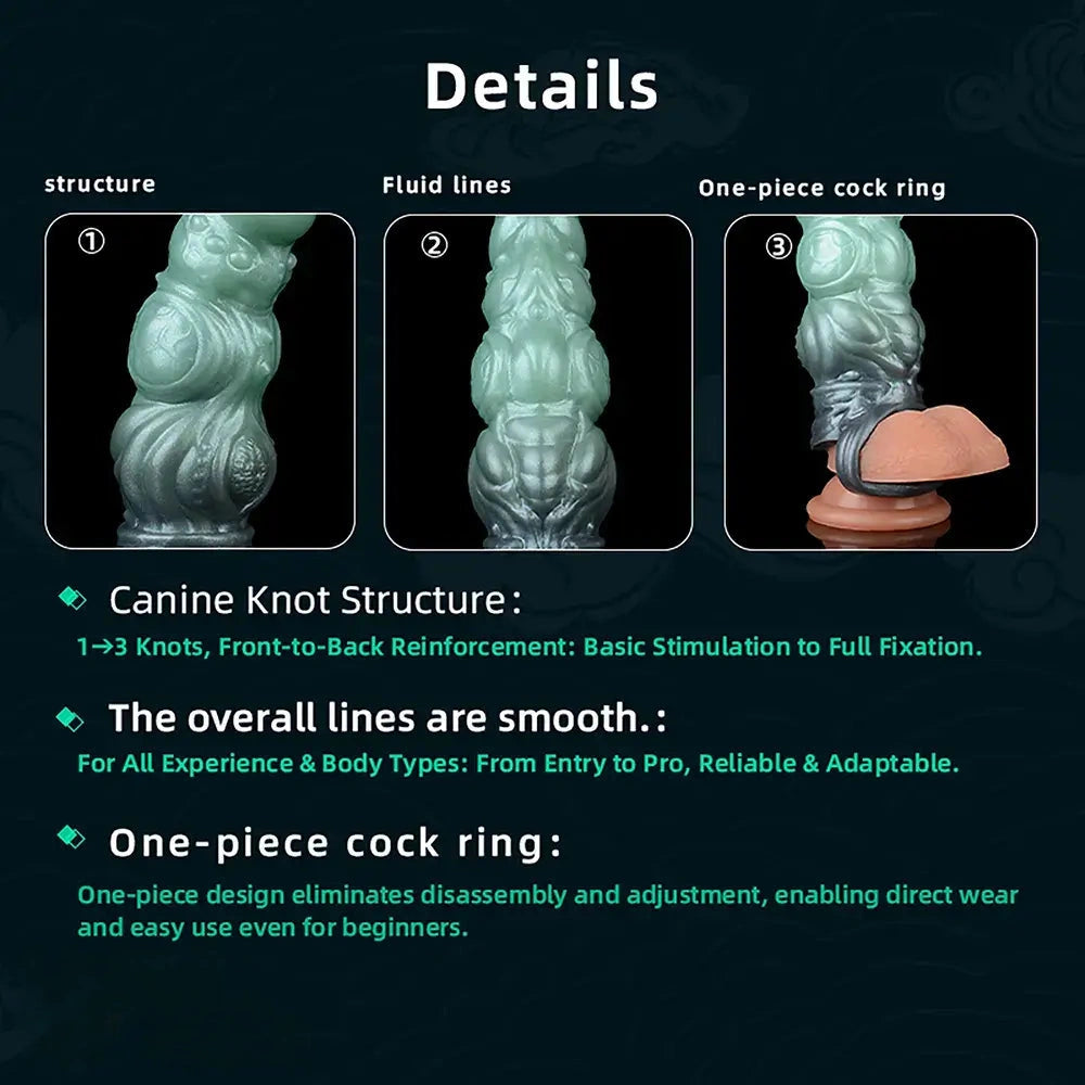 4.6in 5.62in 6.49in Silicone Knot Penis Dildo Sleeve For Women Men Cock