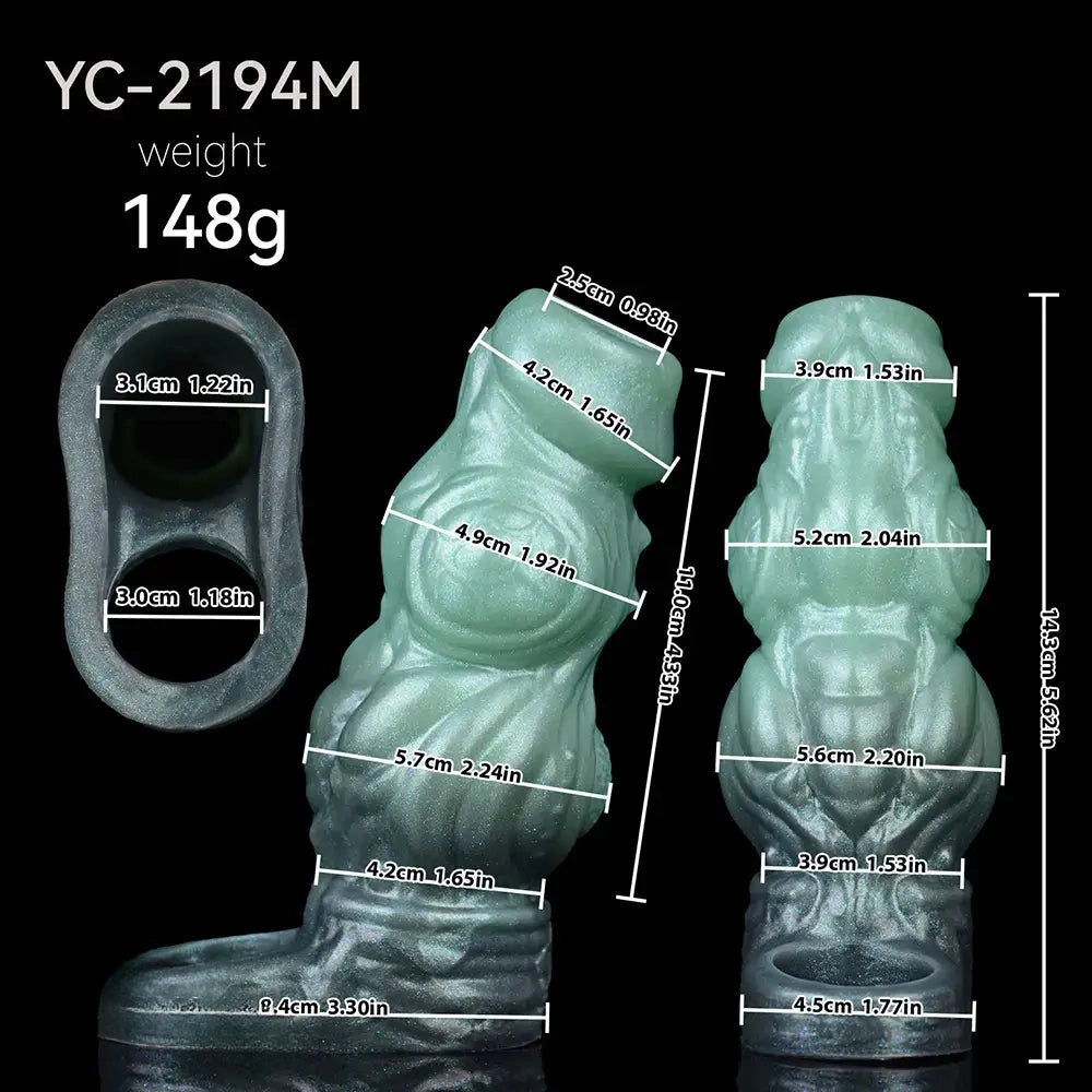 4.6in 5.62in 6.49in Silicone Knot Penis Dildo Sleeve For Women Men Cock