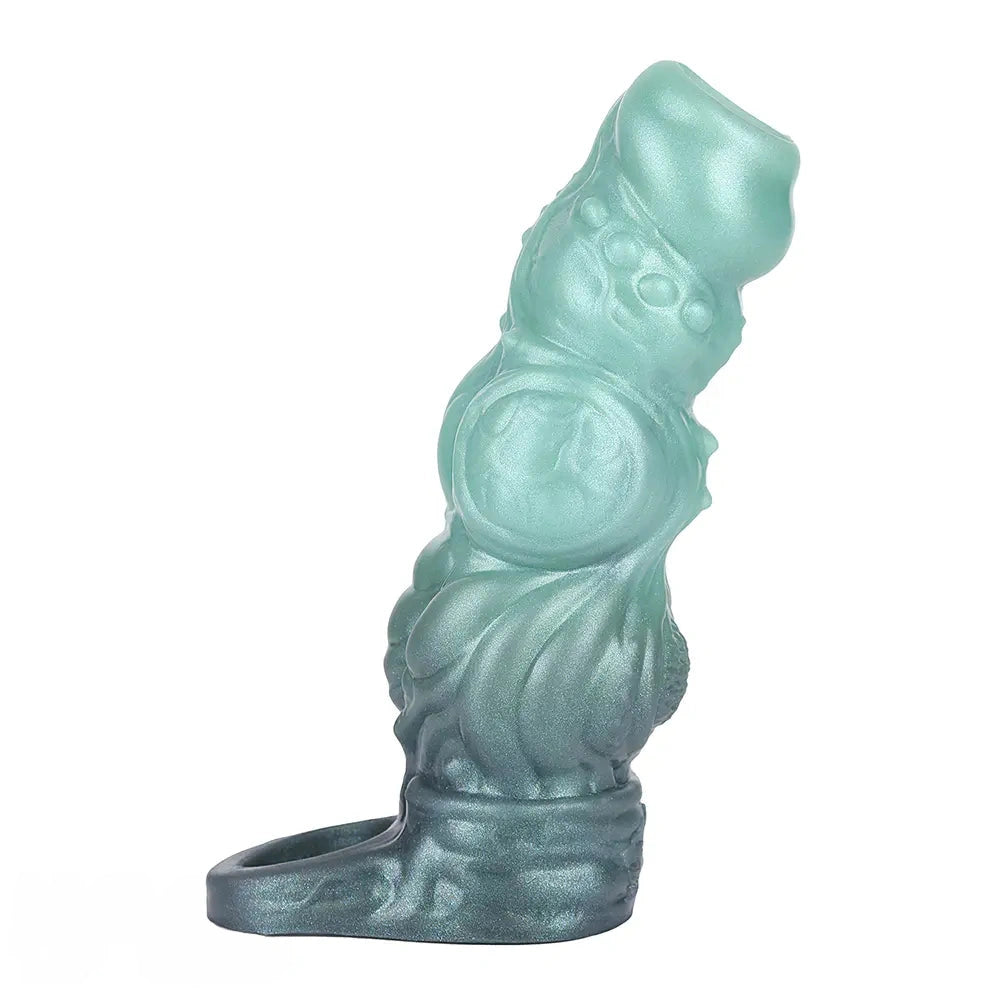 4.6in 5.62in 6.49in Silicone Knot Penis Dildo Sleeve For Women Men Cock