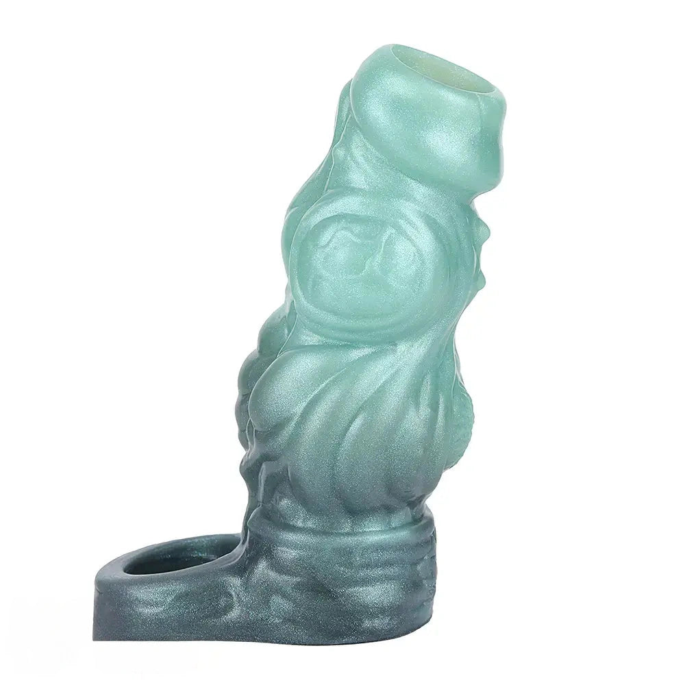 4.6in 5.62in 6.49in Silicone Knot Penis Dildo Sleeve For Women Men Cock