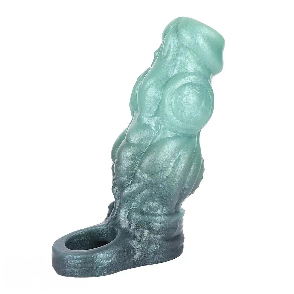 4.6in 5.62in 6.49in Silicone Knot Penis Dildo Sleeve For Women Men Cock