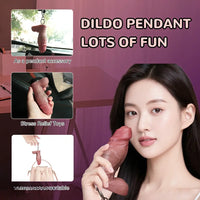 4.6in Lifelike Small Cock Uncut Foreskin Dildo For Key Chain Anal Expansion