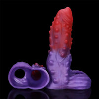 4.72in 5.31in 5.9in Spiked Cock Hollow Dildo Sleeve Male Extended Sheath