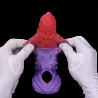 4.72in 5.31in 5.9in Spiked Cock Hollow Dildo Sleeve Male Extended Sheath