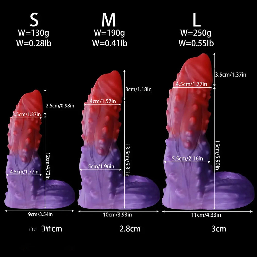 4.72in 5.31in 5.9in Spiked Cock Hollow Dildo Sleeve Male Extended Sheath