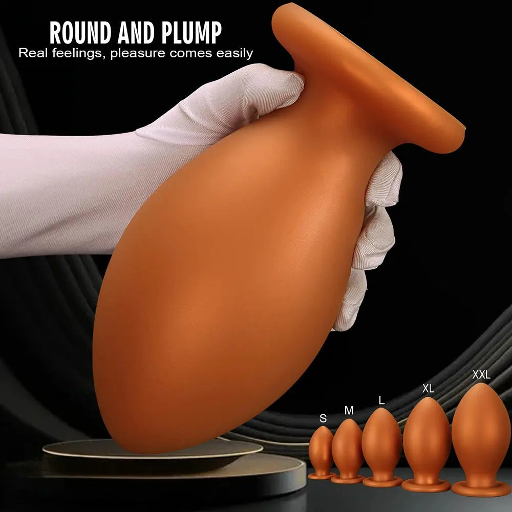 4.72in 5.51in 6.29in 7.08in 7.87in Rugby Silicone Butt Plug Dildo Adult Sex Toy