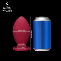 4.72in 5.51in 6.29in 7.08in 7.87in Rugby Silicone Butt Plug Dildo Adult Sex Toy